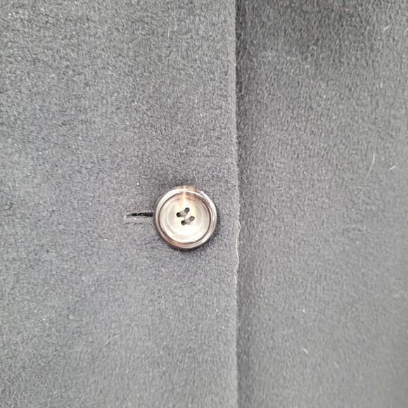 HP Bogner Vintage 80s Classic Black Cashmere Medium Length Overcoat Coat Jacket - Picture 7 of 11